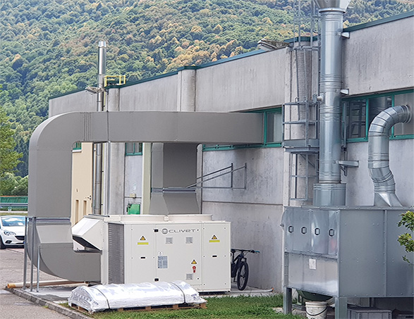 pompa di calore condensata ad aria di tipo rooftop full inverter