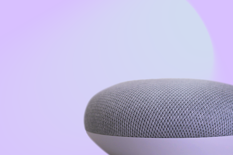 CONTROL4 NRG by Clivet: thanks to Alexa voice skills developed for Clivet, your Smart Living system can be voice-activated. Image of an alexa device.